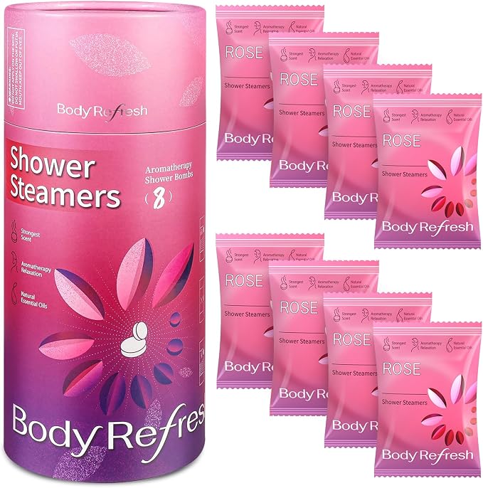 Shower Steamers Aromatherapy 8 Pack - Birthday Gifts for Women Mom Wife, Mothers Daay Gifts for Mom Wife from Daughter,Shower Bombs with Natural Essential Oils for Relaxation, Self Care Gift for Women