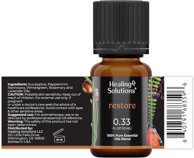 Healing Solutions Restore Blend Essential Oil - 0.33 Fluid Ounces