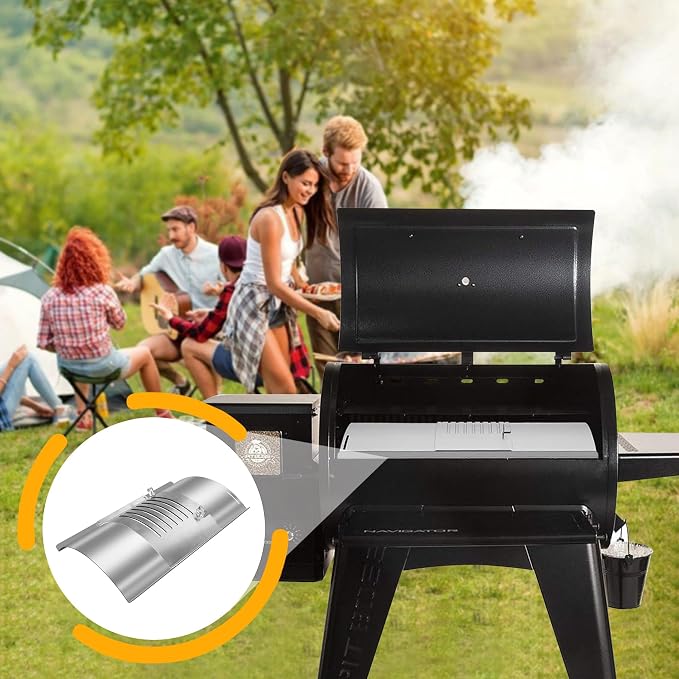 Flame Broiler Kit for Pit Boss 820 Series Smoker Grill,Replacement Parts for Pit Boss PB820FB PB820FBC PB820PS1 PB820S PB820SC PB820XL Grill,Includes Main Plate and Slide Cover