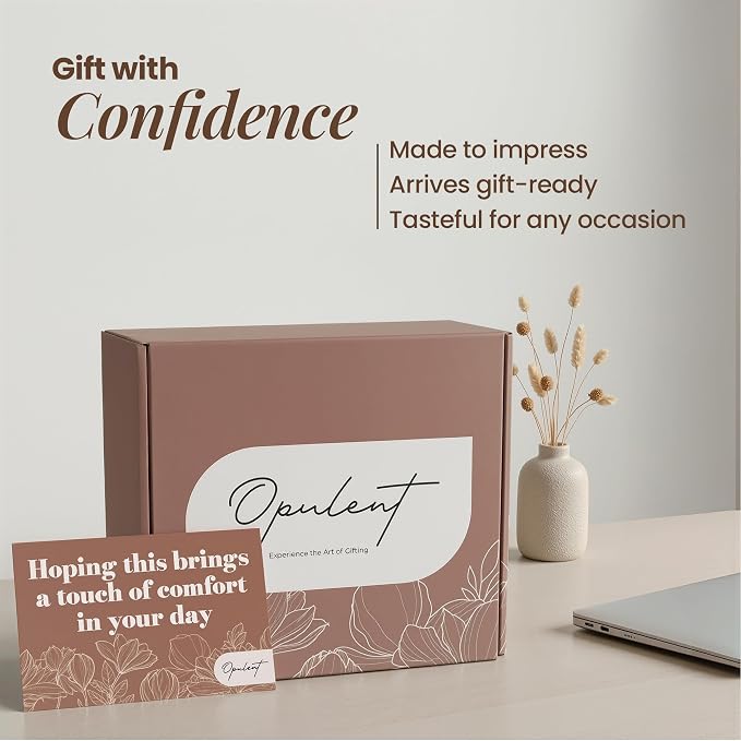 Opulent Luxury Self Care Gift Package for Women, 40oz Tumbler, Cozy Blanket | Gift-Ready Spa Set for Get Well, Thinking of You & Corporate Gifts for Employees & Clients - Candle, Bath Salts & Sleep Mask