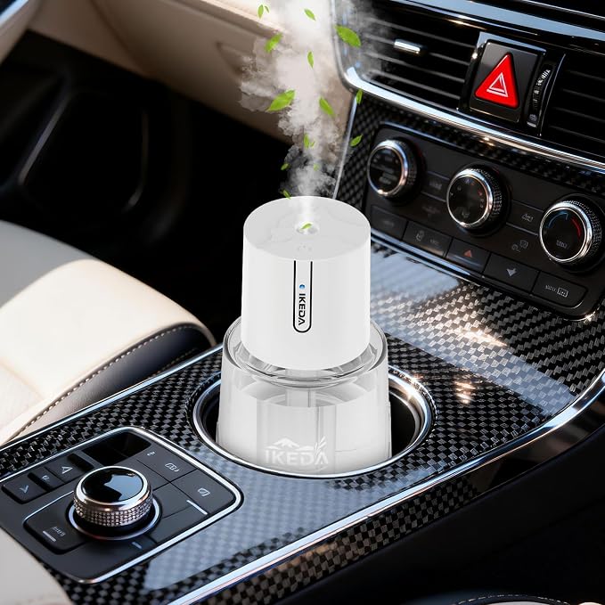 Smart Car Aroma Diffuser | 100ml Essential Oil Diffuser with Lavender Scent | 3-Mode Car Diffuser |Strong Scent Car Freshener | Car Air Fresheners for Men Women (White)