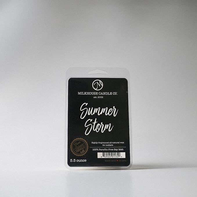 Milkhouse Candle Company Summer Storm Soy Wax Melts - Dewy Greens | Rain-Soaked Woods | Coconut Water Scented - 5.5 oz, Hand-Poured, Premium Fragrance Oil, Made in the USA