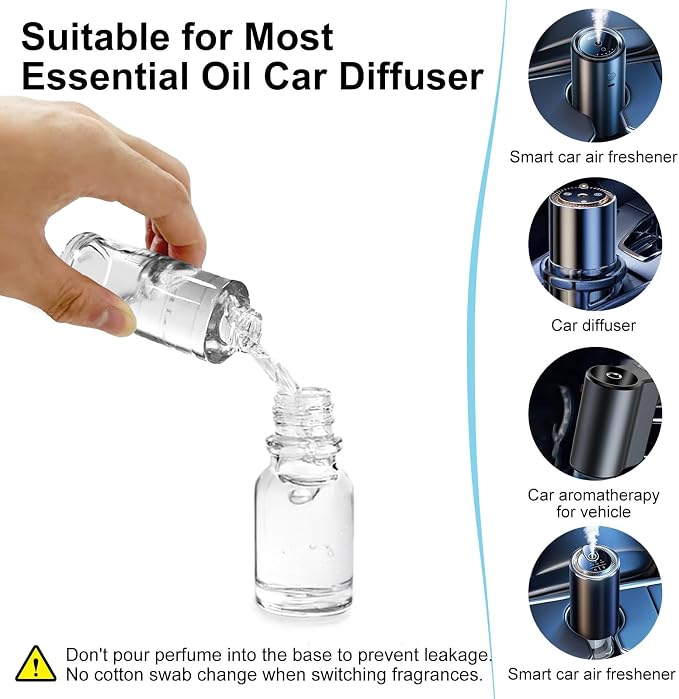 3.5OZ/100ml Car Air Freshener Refill Bottle, CO01/Dedicated Perfume Refill Long Lasting Fragrance 6 Months, Car Diffuser Essential Oil Made of Natural Plant Extracts, 12 Varied Scents Available