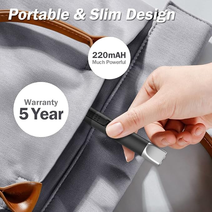 Candle Lighter, Electric Rechargeable USB Lighter, Arc Windproof Flameless Plasma Long Stick, No Butane Fluid, Perfect for Candle BBQ Camping Kitchen Stove, Black and White