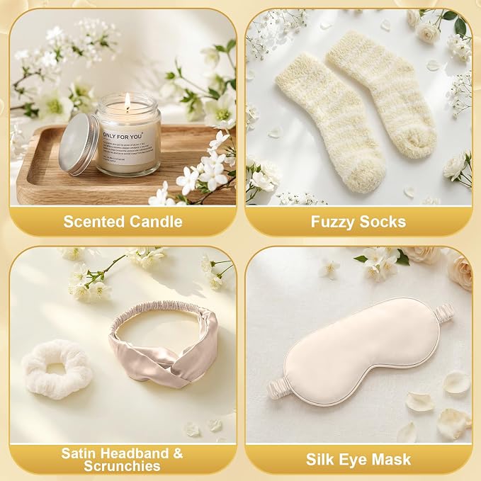 11 Pcs Birthday Gift for Women Mother Gifts Set Spa Gift Baskets for Women Get Well Care Package for Mom Her Wife Friend
