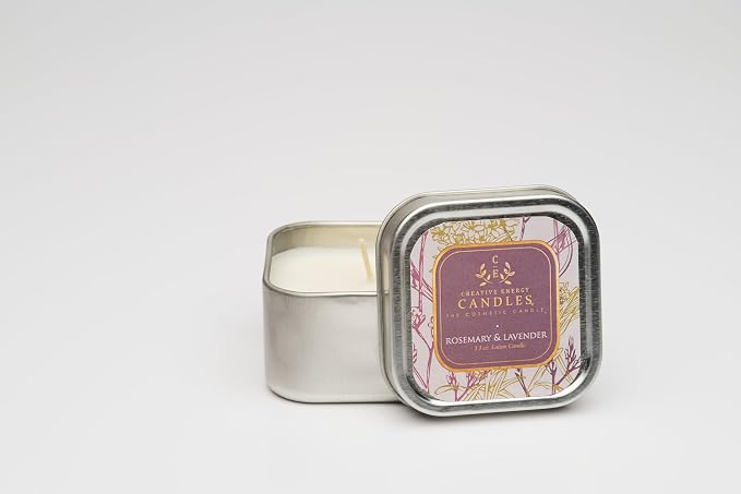 Lotion Candle - Rosemary and Lavender (3.5 Ounce) | Scented Massage Candles for Self Care, Soy Wax Candle with Essential Oil Blends, Coconut Oil, and Vitamin E
