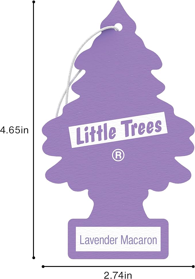 LITTLE TREES Car Air Freshener | Hanging Tree Provides Long Lasting Scent for Auto and Home | 24 Air Fresheners |Lavender Macaron