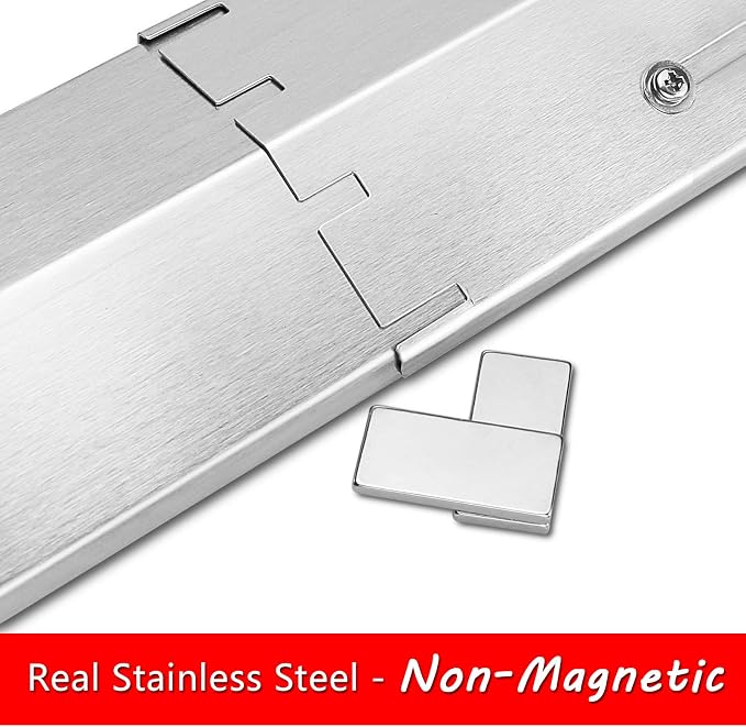 Hisencn Universal Replacement Adjustable Stainless Steel Heat Plate Shield, Heat Tent, Flavorizer Bar, Burner Cover, Flame Tamer for Brinkmann Gas Grill, Heavy Duty, Extends from 11.75" up to 21" L