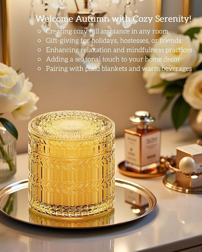 Hidden Label Wild Warm Vanilla Candle, 7.4oz Crackling Wood Wick | 55H Burn Time | 100% Soy Wax Blend | Non-Toxic Clean Formula | Hearth-Like Ambiance | Fall Decor Gift for Women | Relaxation