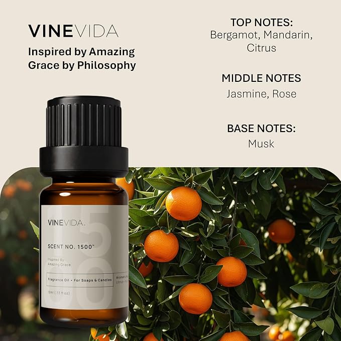 VINEVIDA [0.33oz] (Our Version of) Amazing Grace by Philosophy Fragrance Oil for Candle Making and Soap Making - Premium Candle Scents for Soy Candles