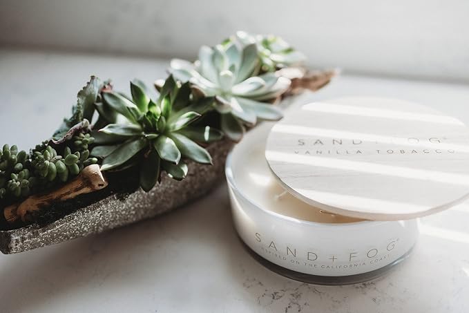 Sand + Fog Scented Candle - Golden Spice - Additional Scents and Sizes – 100% Cotton Lead-Free Wick - Luxury Air Freshening Jar Candles - Perfect Home Décor for Your Cocktail Table – 23 oz