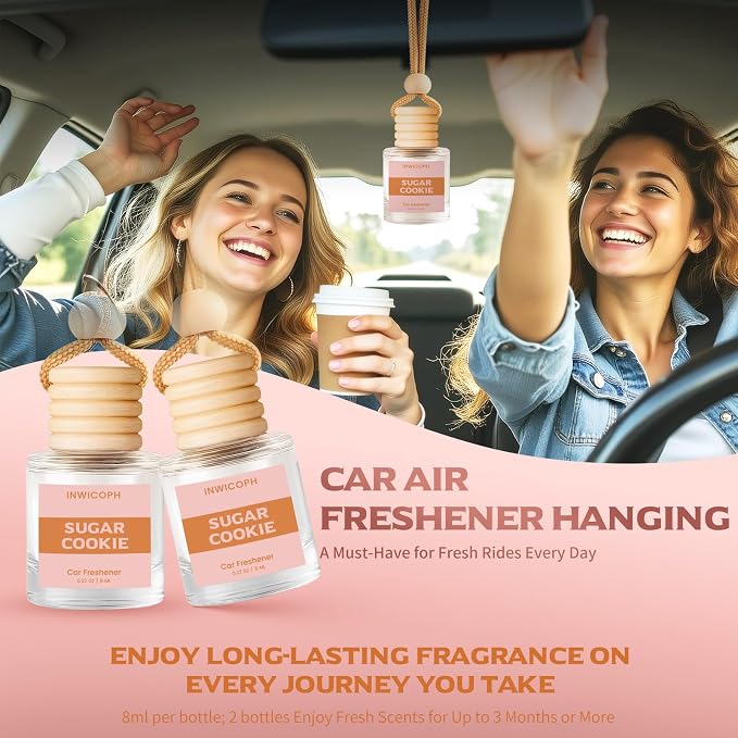 Car Air Freshener Diffuser Hanging, Sugar Cookie Fragrance Oil