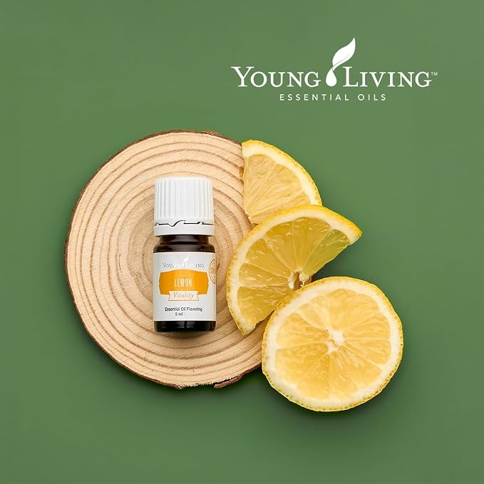 Young Living Lemon Vitality Essential Oil | 5 ml | Bright Citrus Flavor for Cooking, Baking & Beverages | Culinary Essential Oil for Tea, Desserts & Recipes | Seed to Seal Quality
