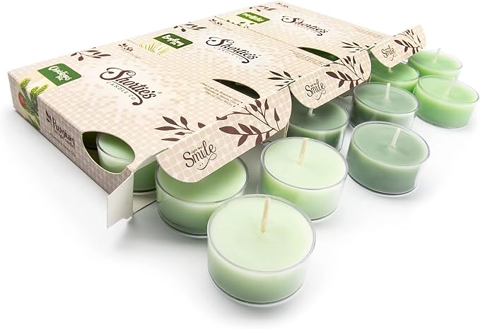 Pine Premium Tealight Candles Variety 3 Pack (18 Highly Scented Tea Lights) - Bayberry Fir, Christmas Tree, Mistletoe Moments - Made with Natural Fragrance Oils - Collection