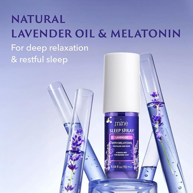 Lavender Sleep Spray with Melatonin - Relaxing Father Gifts – Natural Pillow Mist for Sleep, Calming Bed Spray for Adults, Gifts for Teen Girls and Women