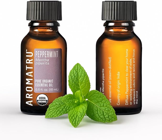 AromaTru Refresh Essential Oil Kit – True Lavender, Lemon, Peppermint & Eucalyptus Globulus – Organic & Wildcrafted – ISO Certified – No Synthetic Fillers – Ethically Sourced