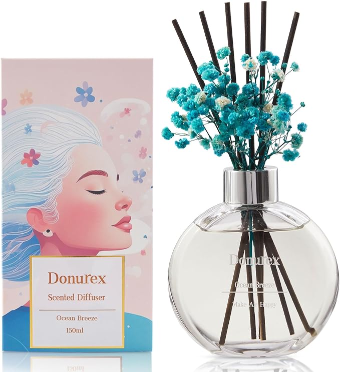 Flower Reed Diffusers for Home with Ocean Breeze