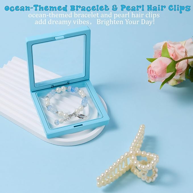 Gifts for Women, 10pcs Ocean Themed Happy Birthday Gifts for Women, Gift Basket Filled with Beach Lover Essentials Blue Ideas Inspirational w/ Seashell Tote Bag Thinking of You for Mom Sister Friend