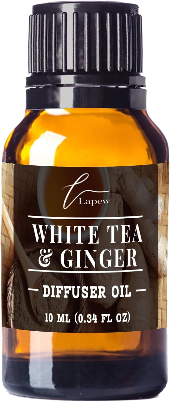 Lapew White Tea & Ginger Waterless Diffuser Oil | Fragrance Oil for Nebulizer & Cold Air Diffusers | Scented Home Oil | 0.34 fl oz