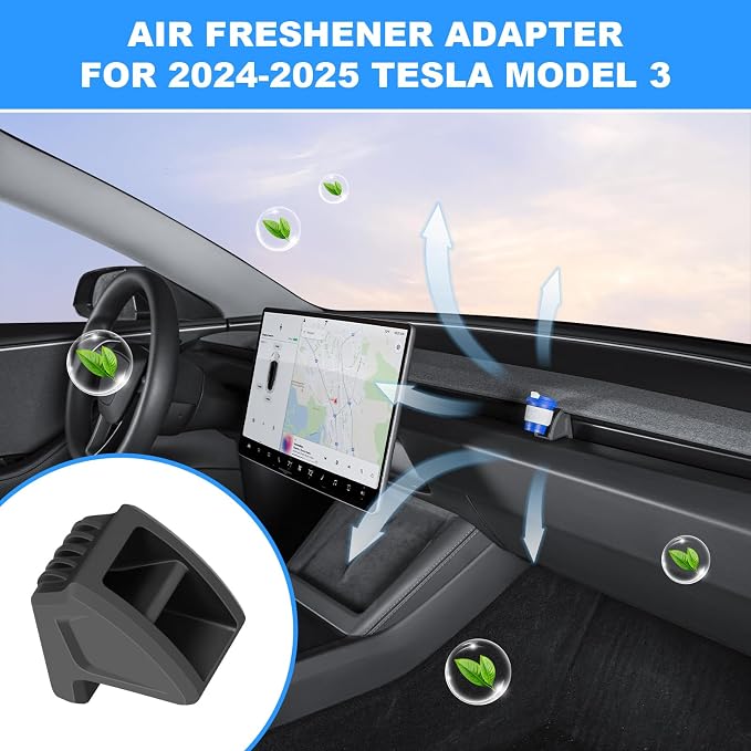 2Pcs Air Freshener Adapter for 2025-2026 Tesla New Model Y Juniper Launch Series & 2024-2026 Tesla Model 3 Highland Air Vent (Air Freshener not Included)