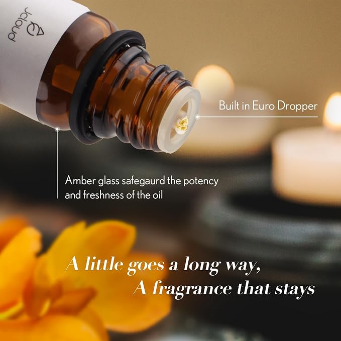 JCLOUD Royal Serenity Essential Oil Inspired by Luxury Hotel | Hotel Scent - Pure Aromatherapy Diffuser Oil with Lemon, Jasmine and Amber, Home Luxury & Hotel Scents for Diffuser - 10mL
