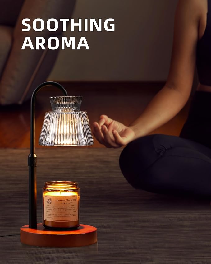 LISUNAR Candle Warmer Lamp with Timer &Dimmable Wax Melt Warmer for Scented Jar Candles, 2 Bulbs,Birthday Gifts for Women House Warming Gifts, Home Decor