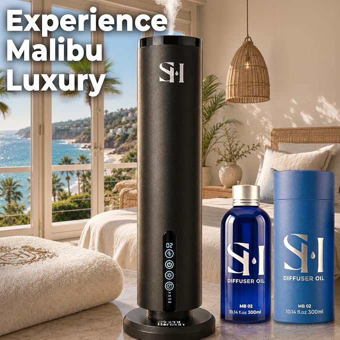Inspired by 5-Star Hotel Malibu MU02 Hotel Scent Diffuser Oil | 10.14 Fl oz (300 ml) - Waterless Diffuser Oil Refill & Highly Concentrated Fragrance Oil, Diffuser Oil Scents, Hotel Oil Diffuser