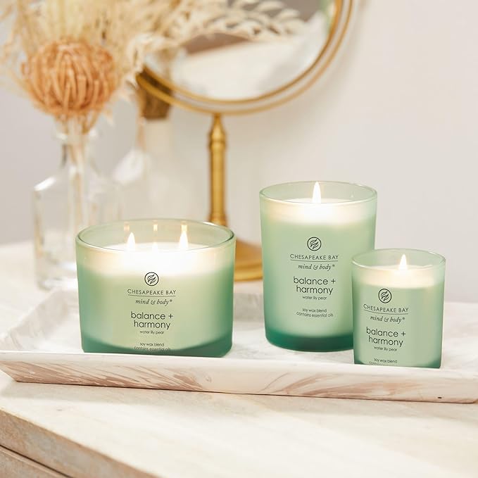 Chesapeake Bay Candle Scented Candle Balance + Harmony (Water Lily Pear) Coffee Table Home Décor