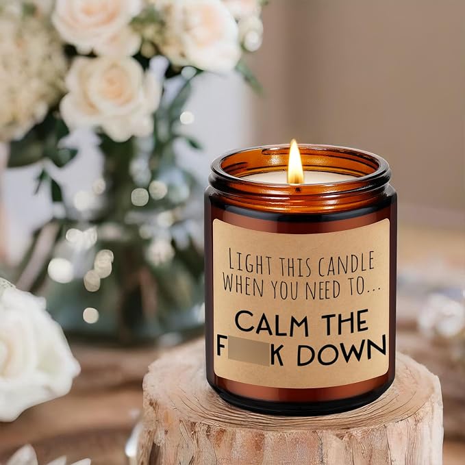 Miracu Calming Candle, Stress Relief Gifts for Women, Relaxing Gifts for Men, People - Anxiety Relief Items - Fathers Day, Calm Down, Birthday Funny Aromatherapy Candles for Women Friend Coworker Mom