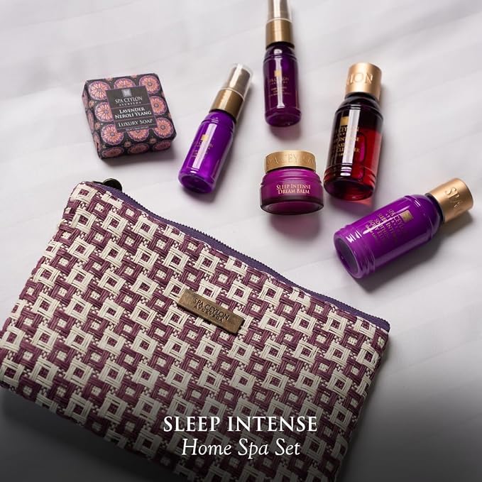 SPA CEYLON Sleep Intense Home Spa Set for Deep Restful Sleep | Ayurveda | Relaxation | Tranquility | Body Gifts Set for Mothers day gifting