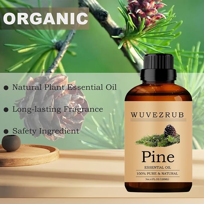 Pine Essential Oil, 120ML Pure and Natural for Aromatherapy Diffuser - 4 Fl Oz