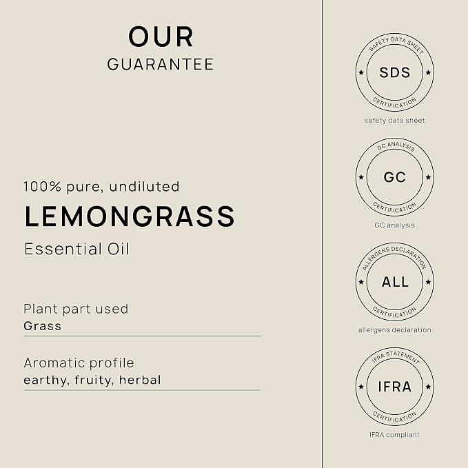 VINEVIDA [128oz] Pure Lemongrass Essential Oil