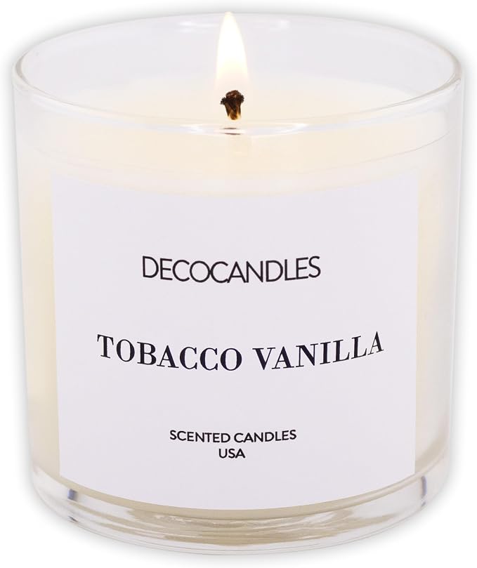 Urban Concepts by DECOCANDLES - Tobacco Vanilla - Highly Scented Soy Candle - Long Lasting - Hand Poured in USA (6 Oz.)