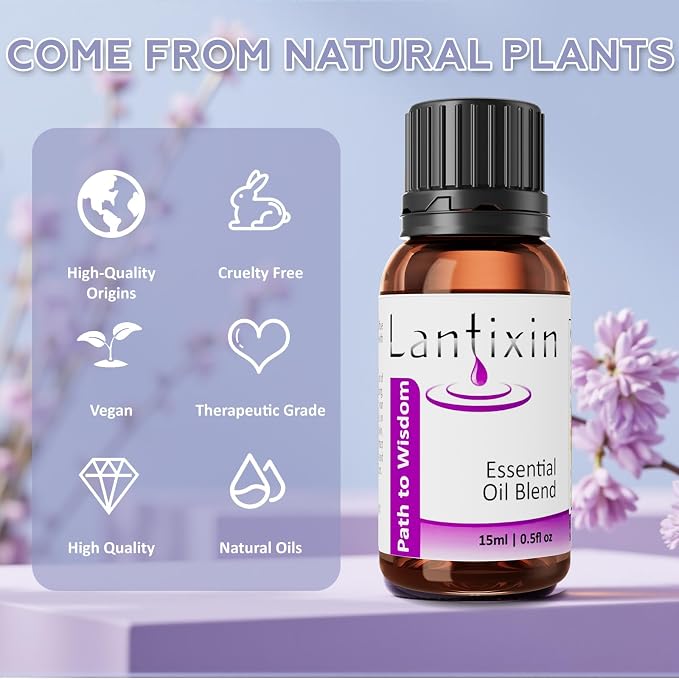 Lantixin Premium Essential Oil Blend 0.5 fl oz (15ml) Rose Magnolia Citrus Clove Luxury Premium Essential Oil Suitable for Aromatherapy diffusers Thieves Oil Essential Oil