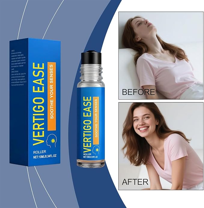 Vertigo Relief Roll On, Soothing Roll-On for Head Comfort | Natural Essential Oil Blend to Ease Feelings of Dizziness - Promote Relaxation - Portable 10ml