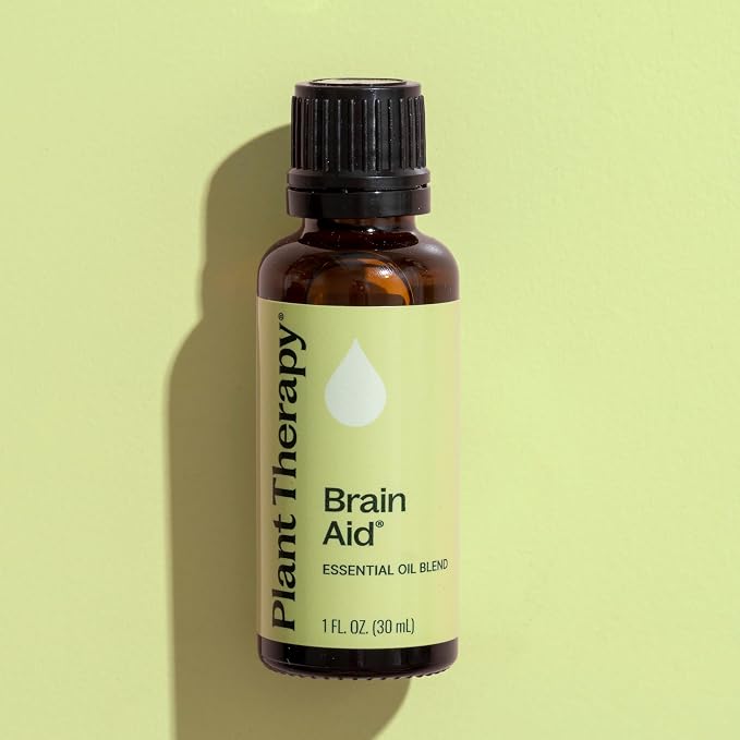 Plant Therapy Brain Aid Essential Oil Blend 30 mL (1 oz), 100% Pure & Undiluted, Aromatherapy for Focus, Concentration & Mental Clarity