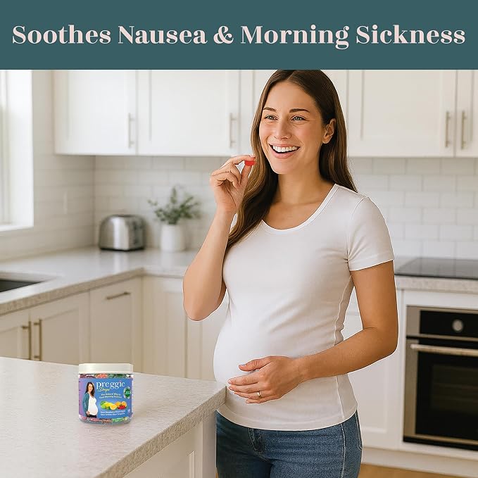 Preggie Drops Pregnancy Nausea Lozenges with Essential Oils & Fruit Extracts, Morning Queasiness Lozenges for Pregnant Women, Natural Sour Drops Variety Pack, 100 Count