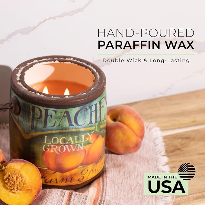 A CHEERFUL GIVER 95hr 20oz Scented Candle - Juicy Peach - Multi-Wick Glass Candle - Gifts For Men and Women