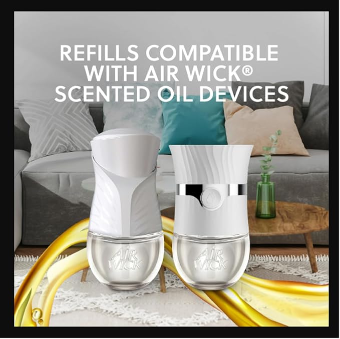 Air Wick Plug-In Scented Oil Refills, 6 Count, Fresh Linen, Air Freshener, Essential Oils
