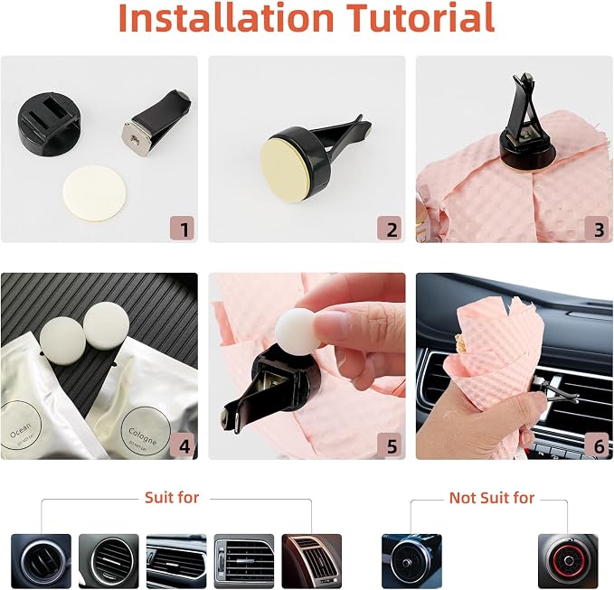 Mini Flower Bouquet Car Air Vent Clips - Decorative Rose Bouquet with Fragrance Diffuser for Car Air Vent Dashboard, Floral Romantic Auto Pink Car Accessories Gift for Women (Pink)