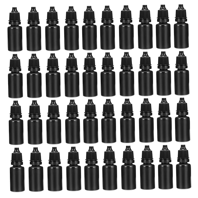 MERRYHAPY 50pcs Refillable Dropper Bottles Portable Empty Containers for Travel Leak Liquid Storage for Beauty and Daily Use