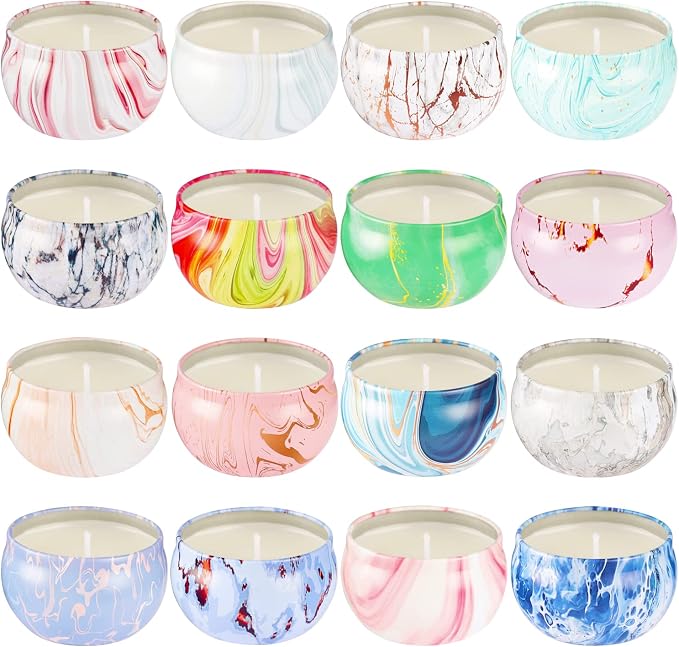 16 Packs Fragrance / Aromatherapy Candle Gift Set For Mom | Woman , 2.5oz, For Home Scented Bath Yoga, Natural Soy Wax, Mothers Day, Birthday, Valentine's Day