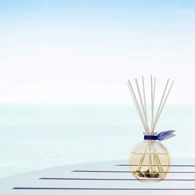 Reed Diffuser Set, Beach House Scented Oil Diffuser with Sticks, Home Fragrance Accessories for Bathroom Shelf Decor, Aroma Diffusers for Home or Office Desk, USA Made