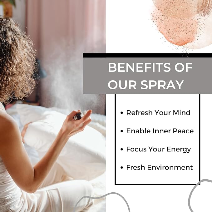 Benatu Lavender Sandalwood Essential Oil Blend Spray for Body and Hair, Multi-Use Natural Relax Scent Aromatherapy Room Mist for Pillow, Fabric, Bedding, Linen, Car 4 fl oz