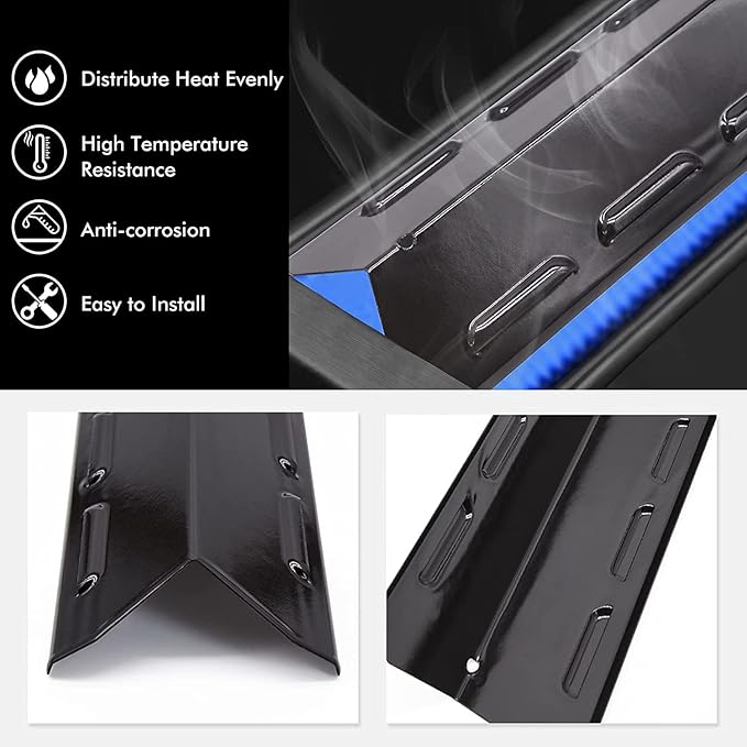 Hiorucet Grill Replacement Parts for Kenmore 6 Burner 146.23681310 146.47223610 146.23766310 Gas Grill Models. Grill Burner Tube, Heat Plate Tent Shield, Carryover Tube Replacement Kit.