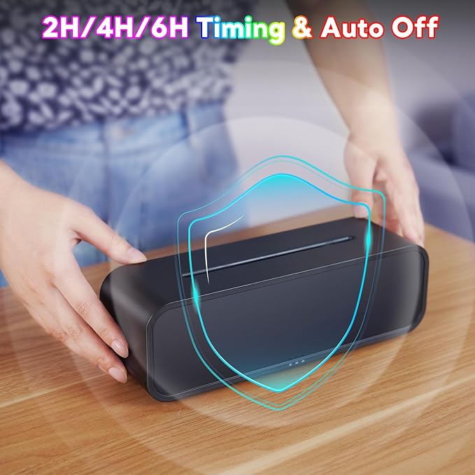 Essential Oil Diffuser, Flame Oil Diffuser - Aromatherapy Humidifier, Sound Activated Music Sync Infrared Remote Control - Perfect for Bedroom Home Office (250ml Rainbow Flame, Black)
