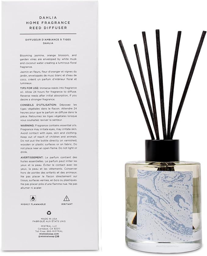 Mistral Marbles Home Fragrance Diffuser, Dahlia