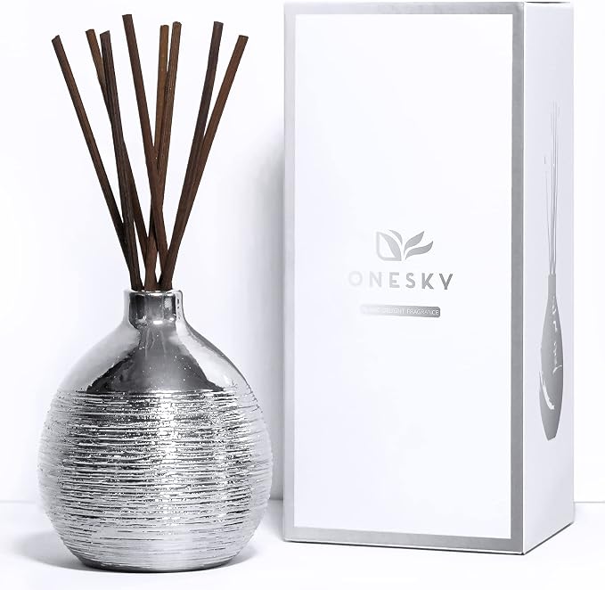 Onesky Reed Diffuser Gift Set, Lemon, Jasmine & Raspberry Scented Essential Oil with Sticks | 3.4oz(100ml) | Fragrances and Perfumery | A Long-Lasting Essential Oil Solution for Any Room