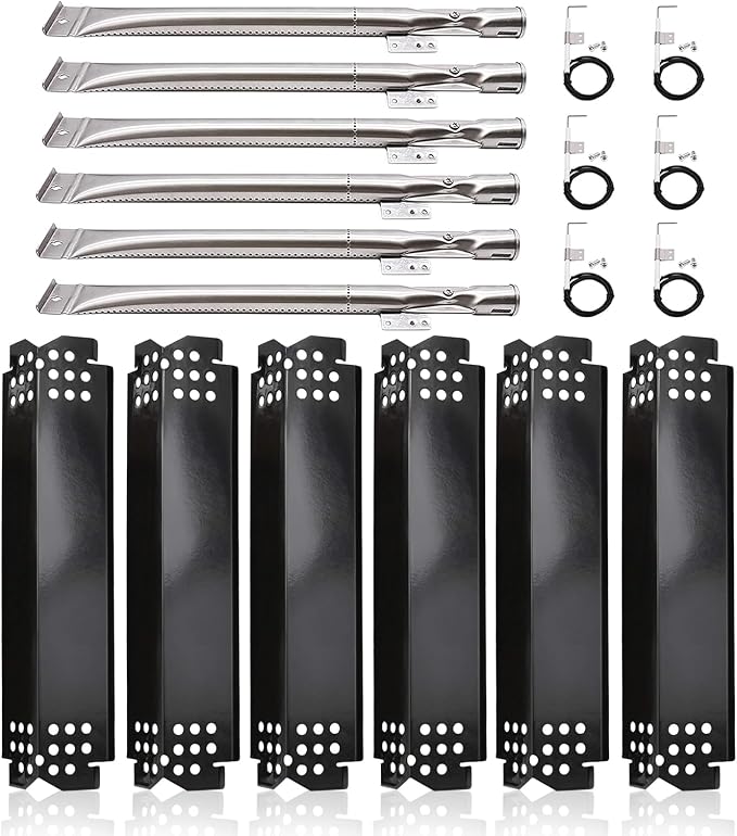 Criditpid Replacement Parts for Nexgrill 6 Burner 720-0898, 720-0898A, Nexgrill 720-0888, 720-0888N, 720-0830H, 720-0783E Models, Grill Heat Plates, Burners and Igniters for Nexgrill 720-0898 Parts