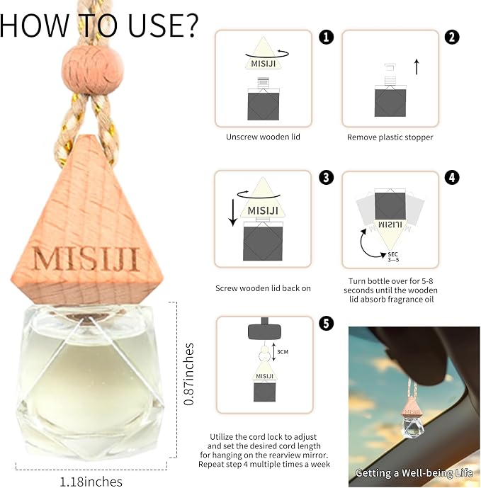 Hanging Car Air Freshener-Cologne,Long Lasting Fragrance Car Scents,Car Decorations